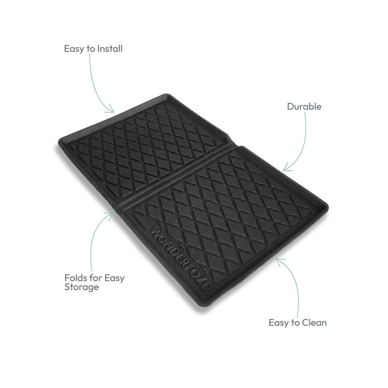 Rain or shine, the Wonderfold All Weather Floor Mat adds dependable protection to your double stroller