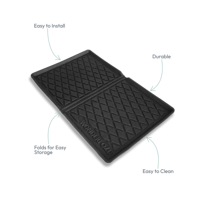 Rain or shine, the Wonderfold All Weather Floor Mat adds dependable protection to your double stroller