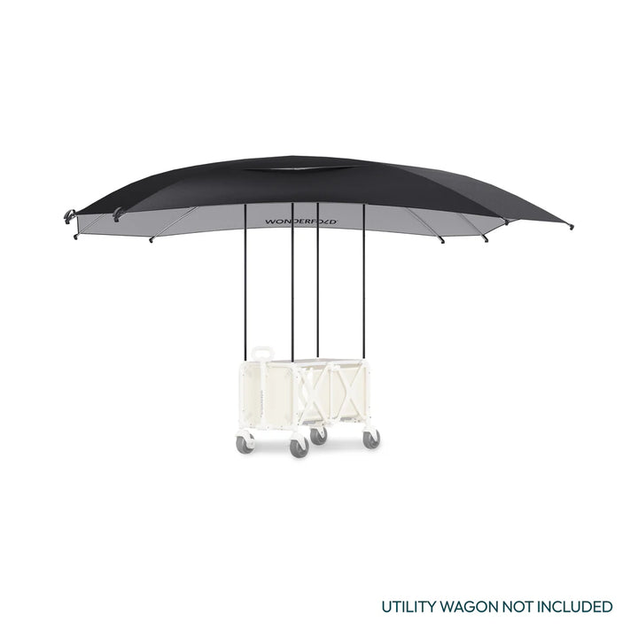 Built for durability, the black Wonderfold S5 Convertible Utility Wagon Canopy upgrades your best baby stroller for outdoor use