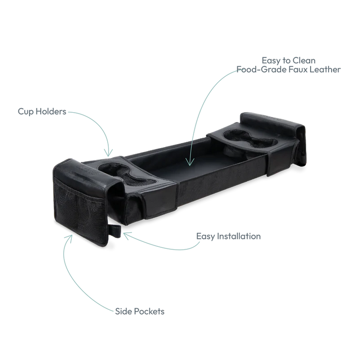 Designed for convenience, the Wonderfold Snack Tray enhances any wagon stroller with built-in drink and snack holders