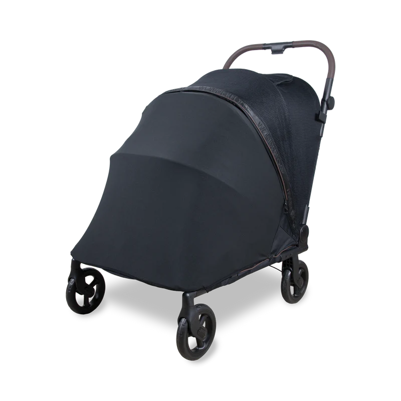 Sleek black Wonderfold Hudson Pet Stroller works perfectly as a cat stroller with breathable mesh and secure design