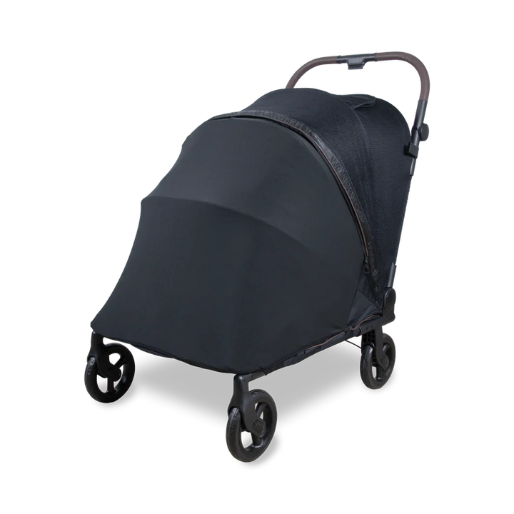 Sleek black Wonderfold Hudson Pet Stroller works perfectly as a cat stroller with breathable mesh and secure design