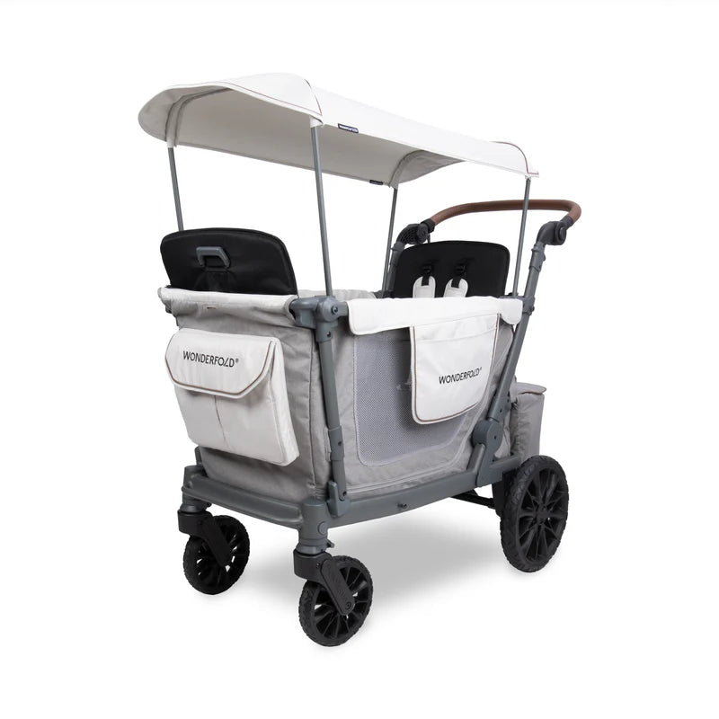 Stylish Grey Wonderfold L2 Double Stroller Wagon shown as a wagon stroller built for comfort and convenience.