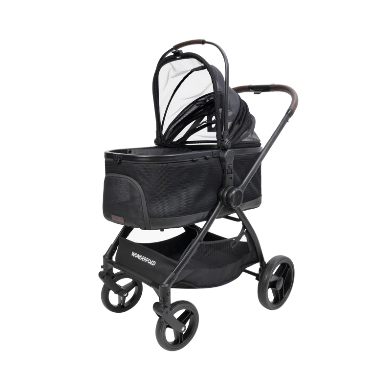 Wonderfold P3 Pet Stroller in black, a reliable pet stroller designed for smooth rides and everyday pet comfort