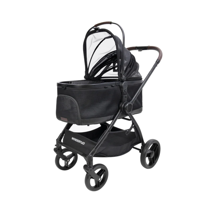 Wonderfold P3 Pet Stroller in black, a reliable pet stroller designed for smooth rides and everyday pet comfort