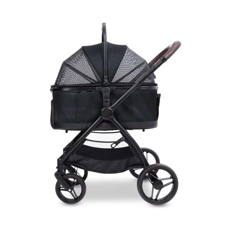 Breathable and secure, Wonderfold P3 Pet Stroller works great as a cat stroller for safe outdoor adventures