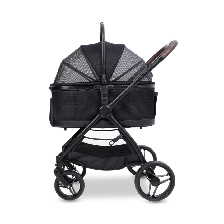 Breathable and secure, Wonderfold P3 Pet Stroller works great as a cat stroller for safe outdoor adventures