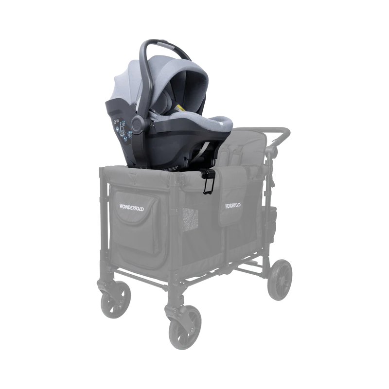 Ideal for twins stroller families, Wonderfold W2 Car Seat Adapter allows safe dual infant seating