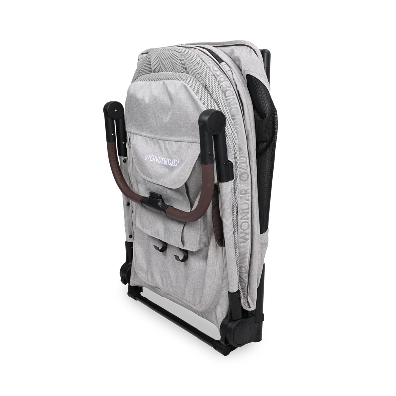 Available in light gray, Wonderfold Hudson Pet Stroller is a great pet stroller for sale with style and convenience