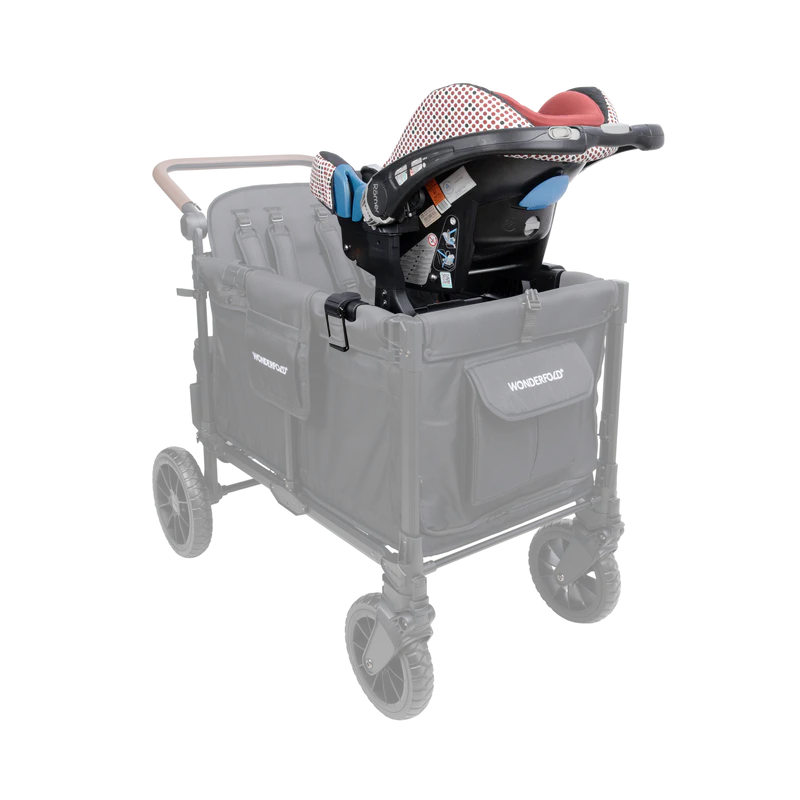 Compatible with a doble stroller configuration, Wonderfold W4/W6 Car Seat Adapter supports secure infant travel