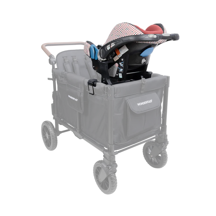 Compatible with a doble stroller configuration, Wonderfold W4/W6 Car Seat Adapter supports secure infant travel