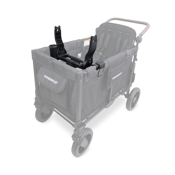 A practical double stroller solution, Wonderfold W4/W6 Car Seat Adapter ensures stable infant seat placement