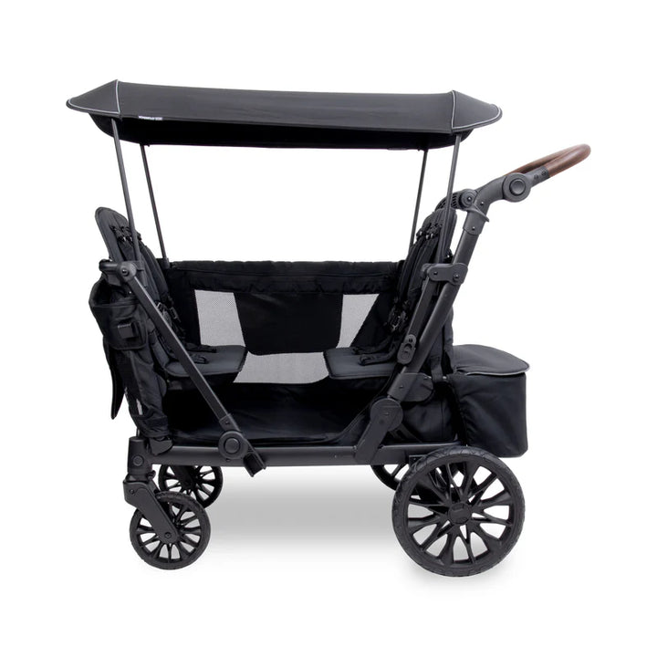 Practical and stylish, the Wonderfold L4 Quad Stroller Wagon Black makes strolling easy with stroller wagon design.