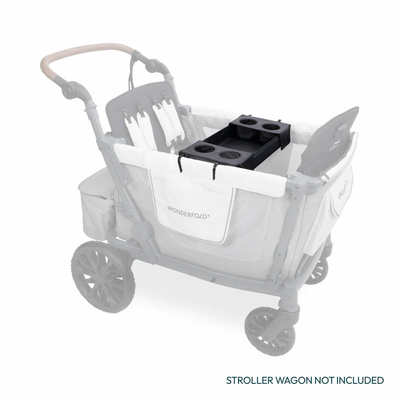 Outfit your L4 stroller wagon with the Wonderfold Flex Snack Tray, combining ease and convenience in one stroller accessory.