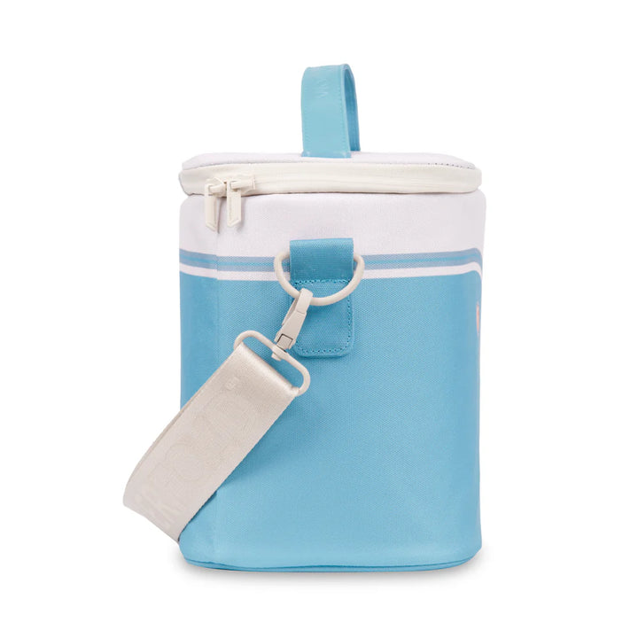 Wonderfold VW Cooler Bag in Bondi Blue with straps, the best cooler bag choice for stroller accessories.
