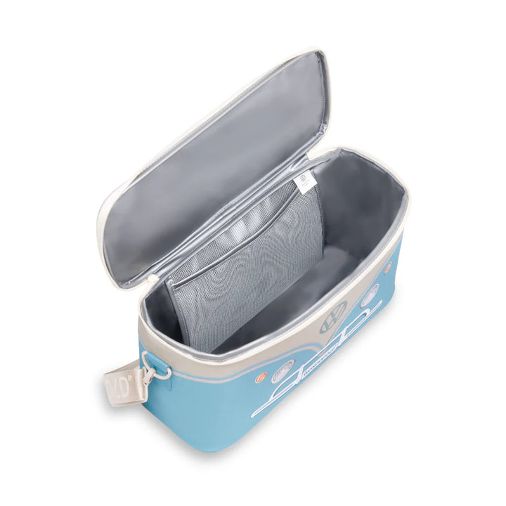 Interior of Wonderfold VW Cooler Bag in Bondi Blue, a compact bag cooler designed to keep items fresh.