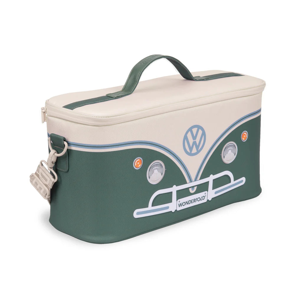 Wonderfold VW Cooler Bag in Sage Green, a trendy stroller accessories must-have that doubles as a soft cooler bag.