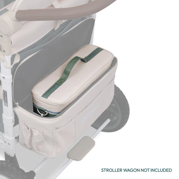 Lifestyle shot of Wonderfold VW Cooler Bag in Sage Green, an insulated cooler bag thatÕs perfect for stroller wagon use.