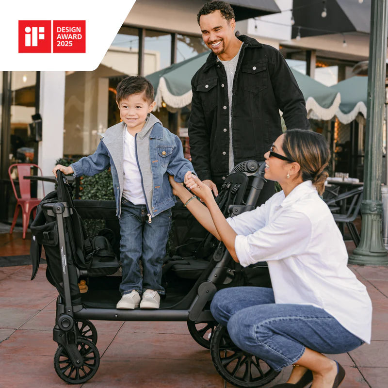 Award-winning Wonderfold L4 Quad Stroller Wagon is recognized for excellence, making it the best stroller for families.