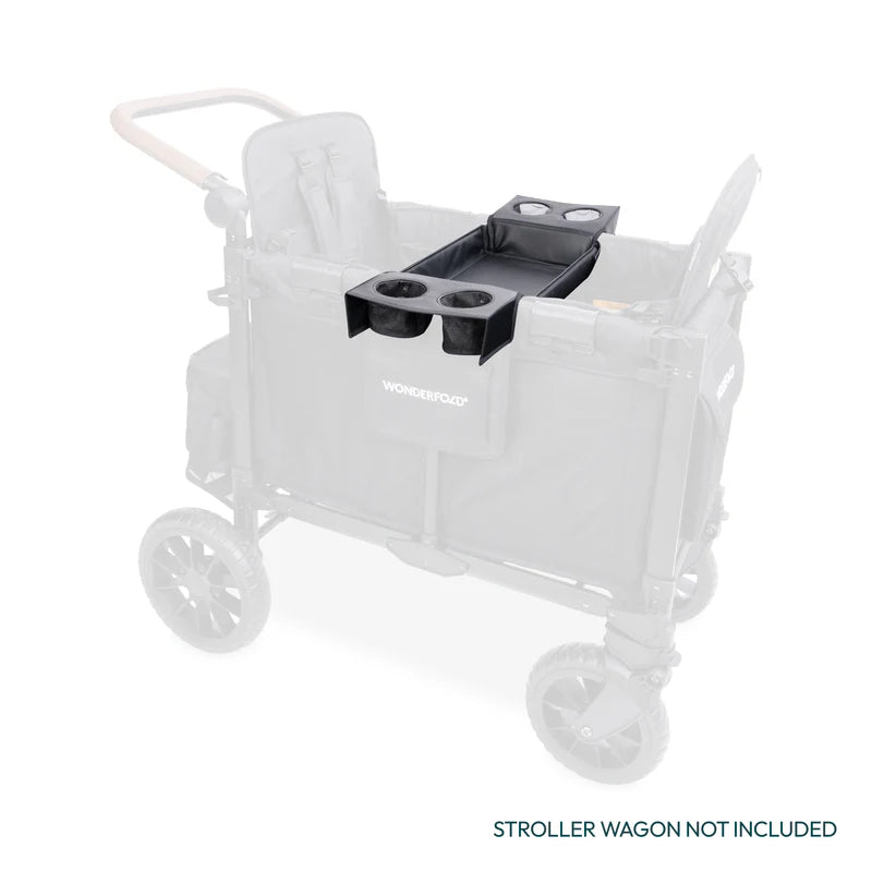 This Wonderfold W4 Flex Snack Tray adds extra convenience for your kids wagon stroller experience.