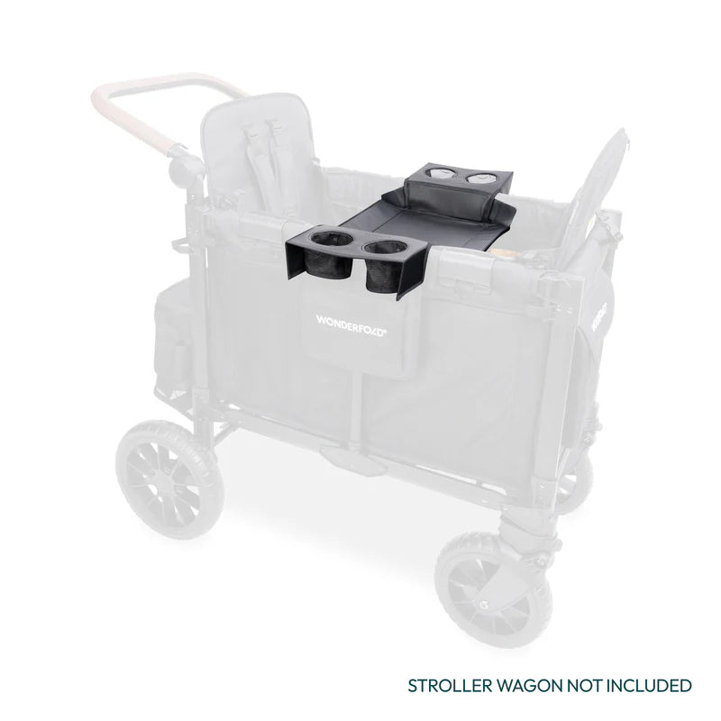 The Wonderfold Flex Snack Tray for L4 makes daily strolls easier by enhancing your stroller wagon with storage and snack space.