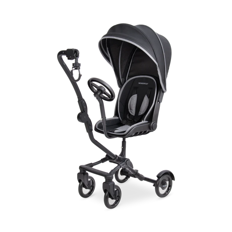 Designed as a wagon stroller add-on, Wonderfold Buddy Rider provides a safe and convenient riding option for little passengers