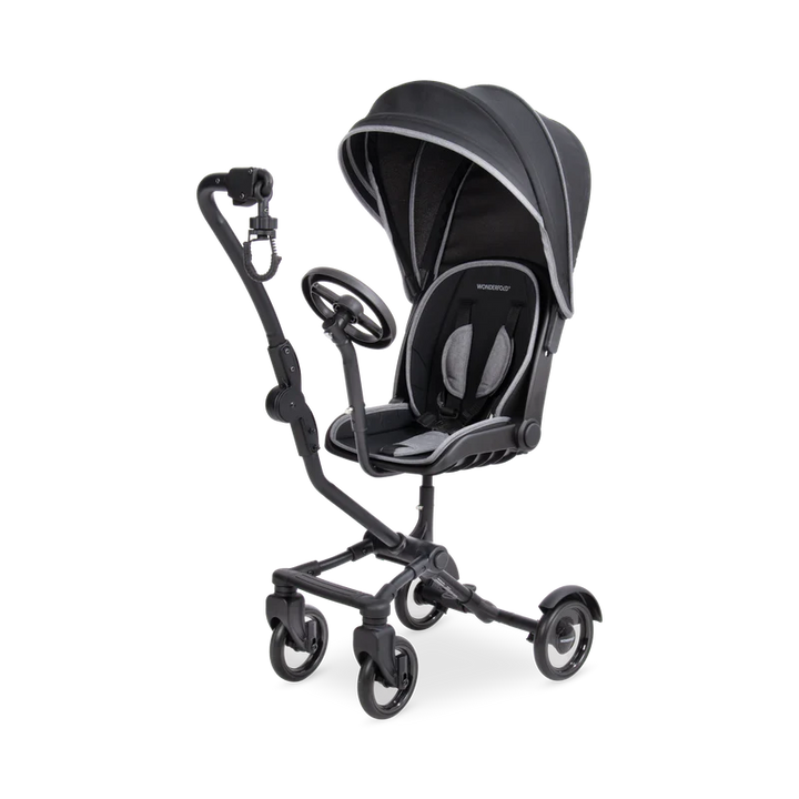 Designed as a wagon stroller add-on, Wonderfold Buddy Rider provides a safe and convenient riding option for little passengers