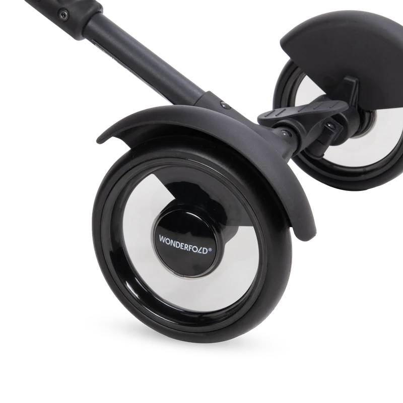 A practical double stroller solution, the Wonderfold Buddy Rider lets toddlers ride comfortably beside younger siblings