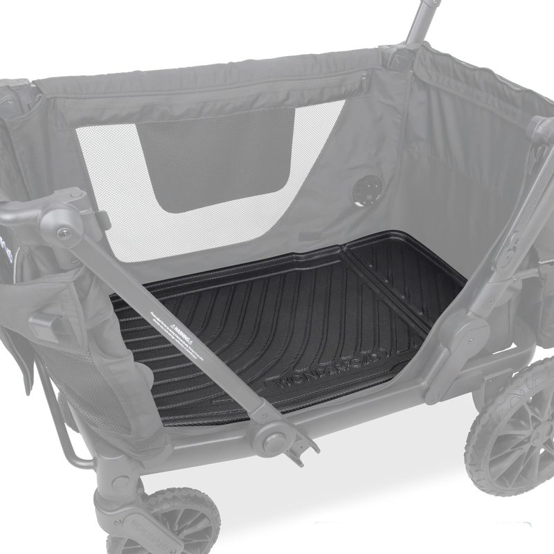 Designed as part of stroller wagon accessories, the Wonderfold All Weather Floor Mat protects floors year-round