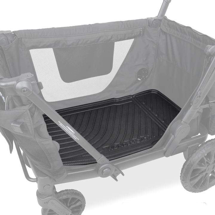 Designed as part of stroller wagon accessories, the Wonderfold All Weather Floor Mat protects floors year-round