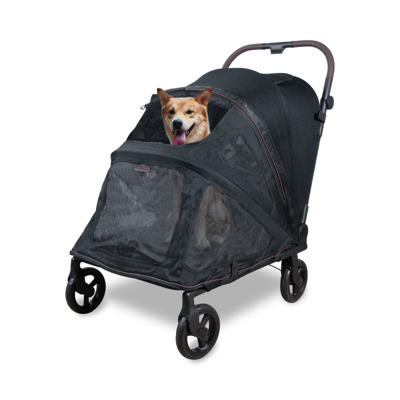 Built for comfort, black Wonderfold Hudson Pet Stroller ranks among the best dog stroller choices for daily use