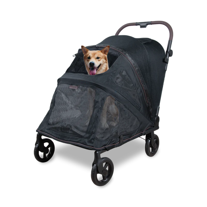 Built for comfort, black Wonderfold Hudson Pet Stroller ranks among the best dog stroller choices for daily use