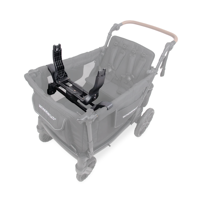 A smart double stroller solution, Wonderfold L4 Car Seat Adapters ensure stable and secure infant seat placement