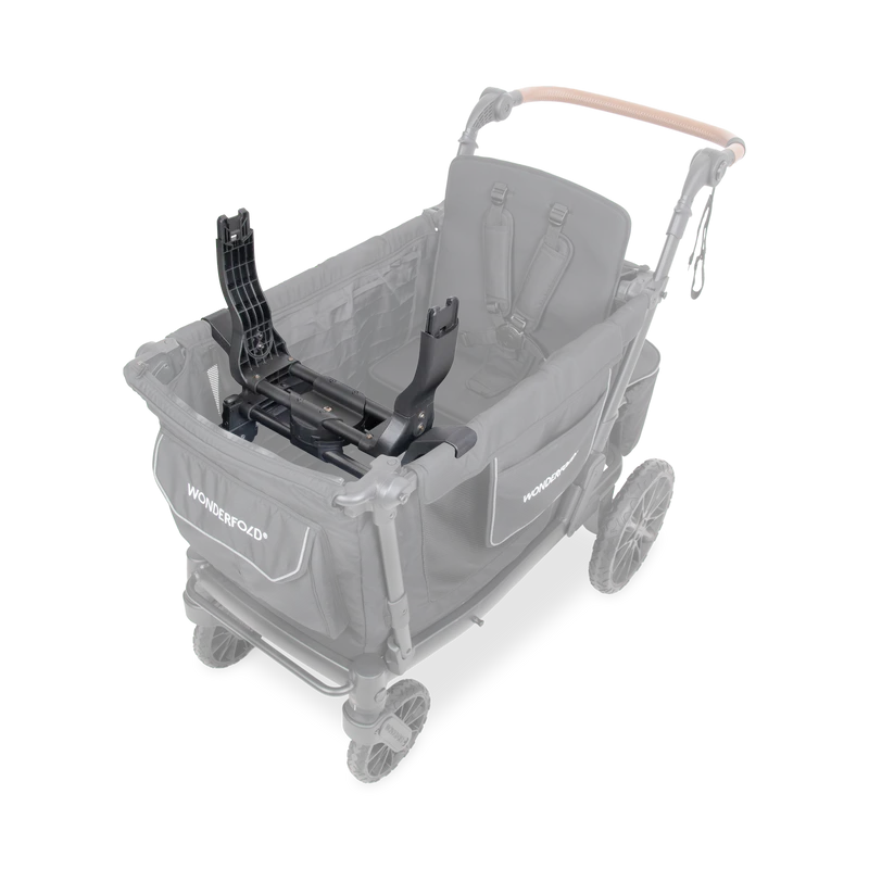 A reliable double stroller solution, Wonderfold L2 Car Seat Adapters securely hold infant car seats for daily outings