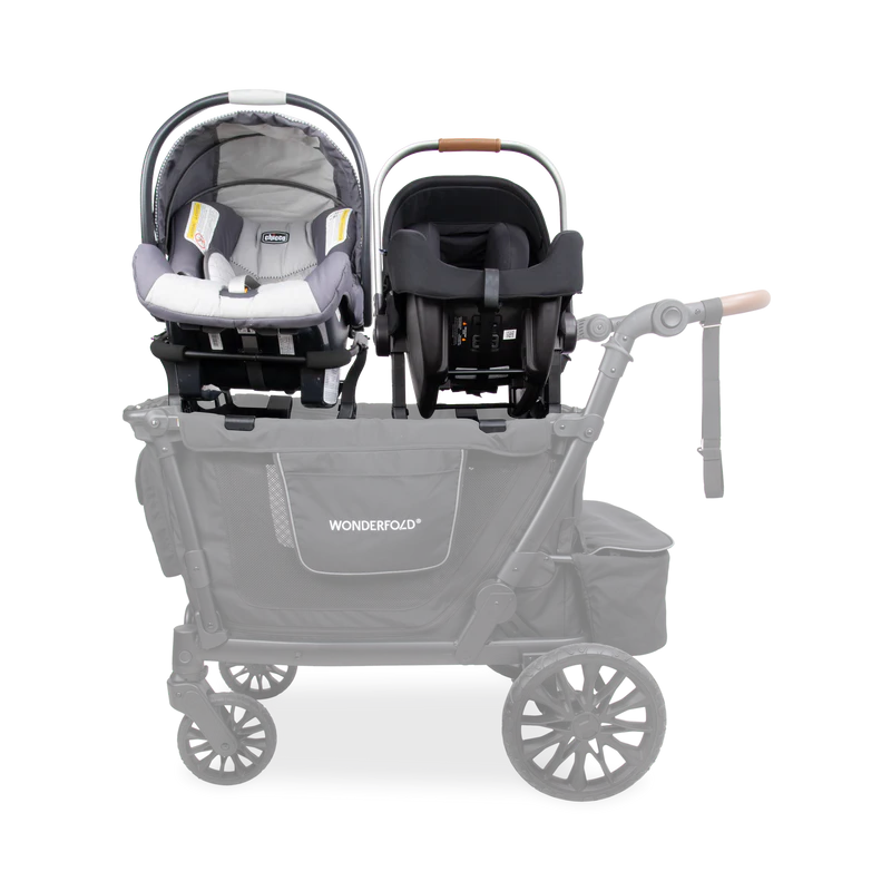 Ideal for twins stroller needs, Wonderfold L4 Car Seat Adapters allow safe seating for multiple infants