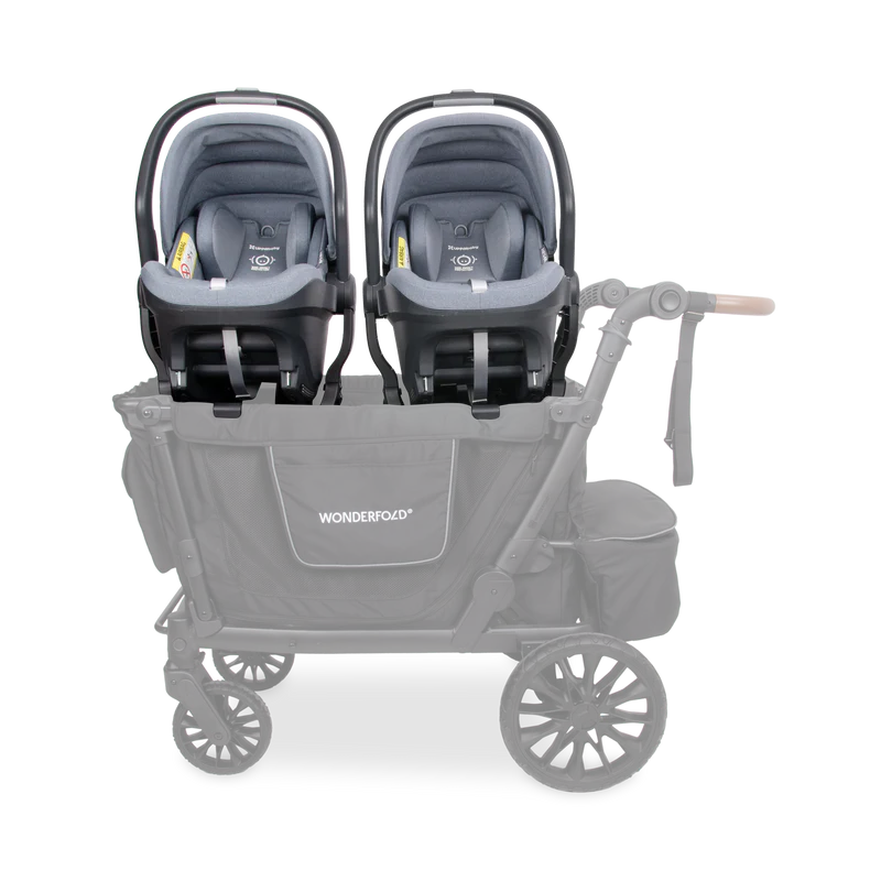 Complete your double stroller system with Wonderfold L4 Car Seat Adapters for smooth, secure rides