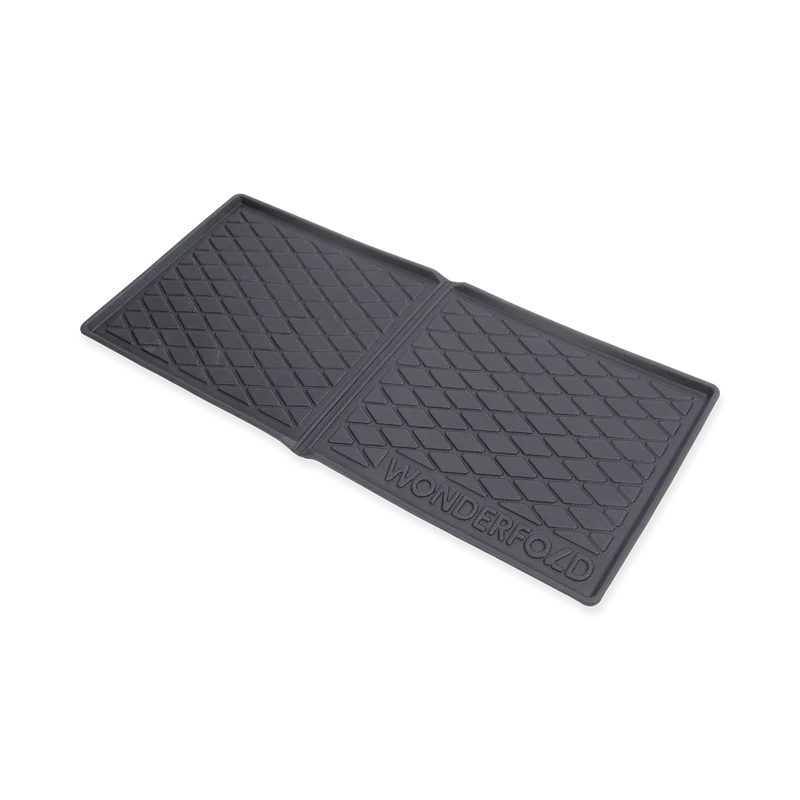 A non-slip surface makes the Wonderfold All Weather Floor Mat perfect for double stroller durability