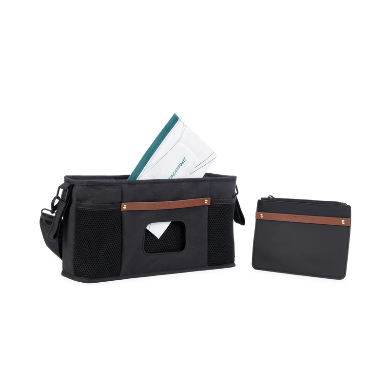 Upgrade your best baby stroller with the Black Wonderfold Parent Console featuring smart organization