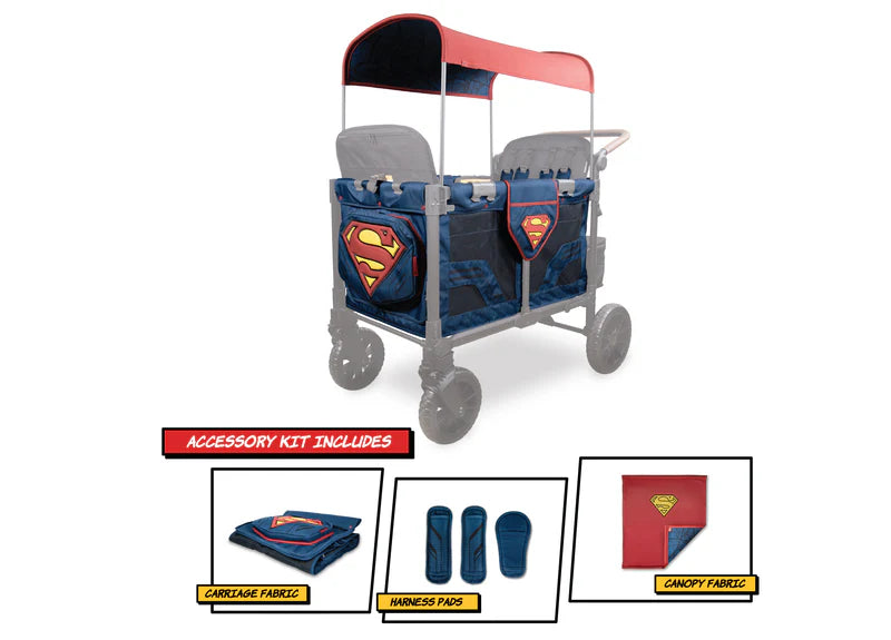 Enhance your stroller wagon experience with Wonderfold Elite/Luxe Pro Accessory Kit for shade and storage solutions