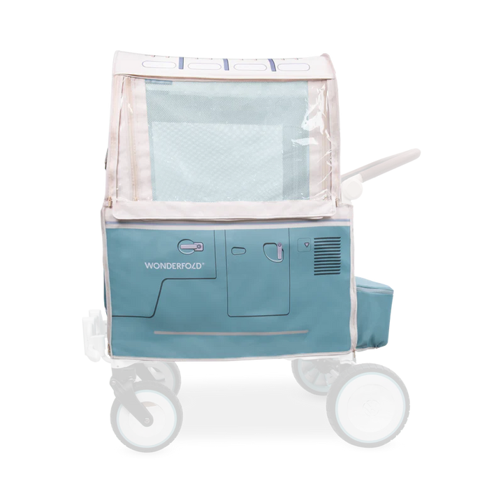 Bondi Blue Wonderfold Volkswagen Weather Cover is a must-have stroller accessories item for rainy and windy days