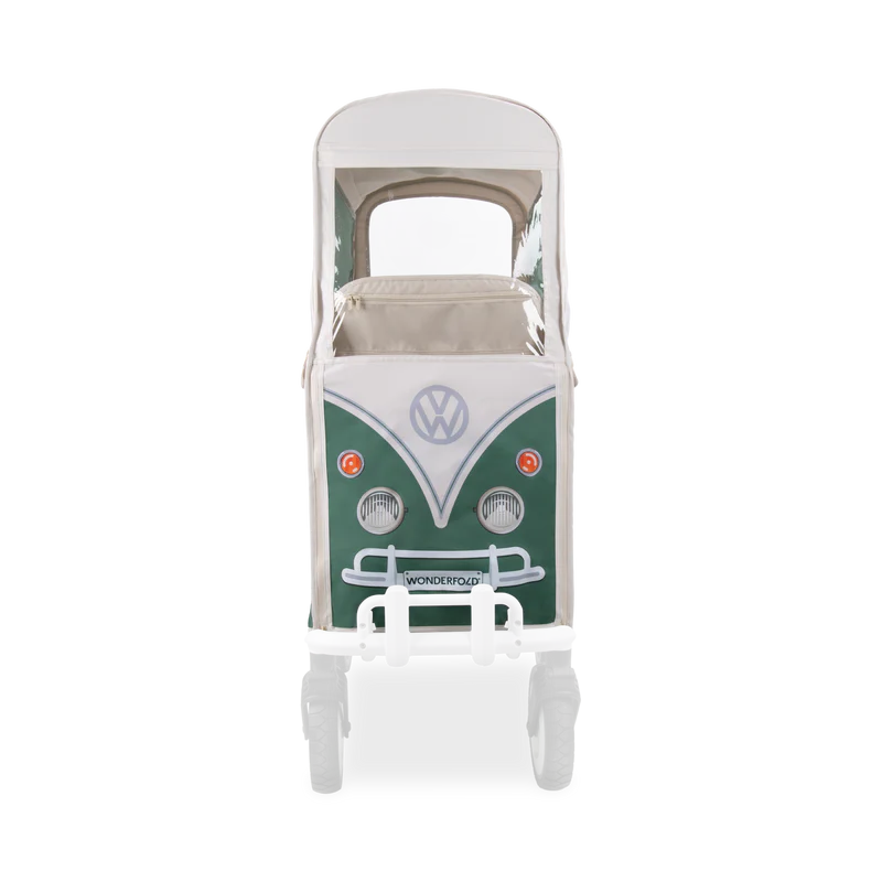 Protect your stroller wagon with the Sage Green Wonderfold Volkswagen Weather Cover for all-season outdoor use