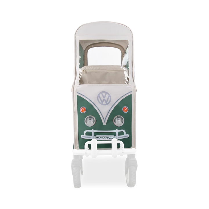 Protect your stroller wagon with the Sage Green Wonderfold Volkswagen Weather Cover for all-season outdoor use