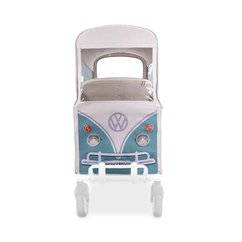 Upgrade to the best baby stroller setup with Bondi Blue Wonderfold Volkswagen Weather Cover for year-round use