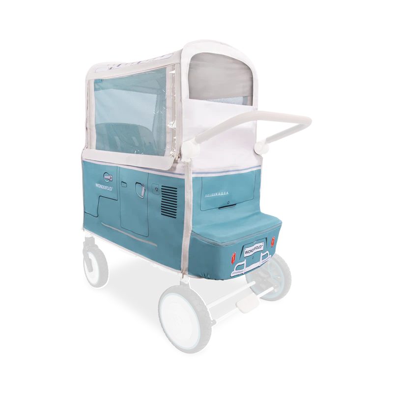 Add premium stroller accessories with the Bondi Blue Wonderfold Volkswagen Weather Cover for dependable weather protection