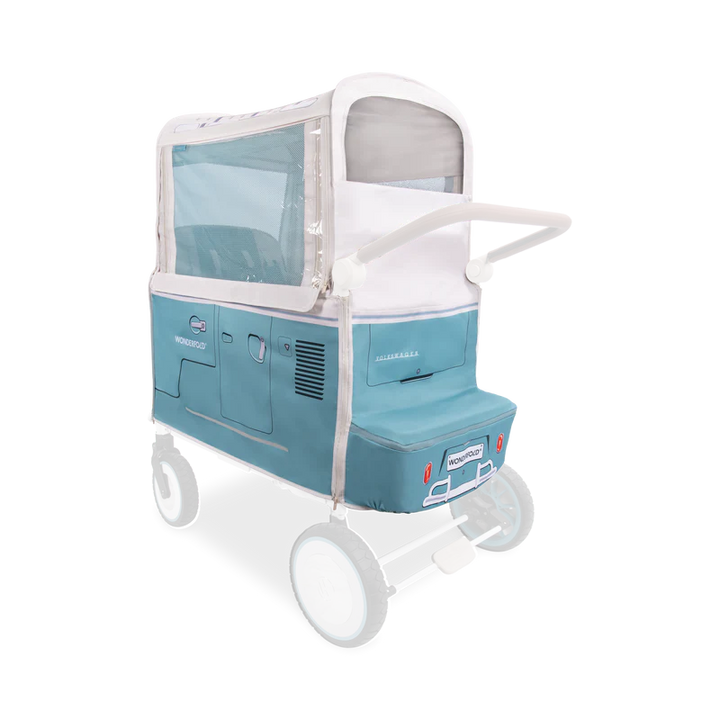 Add premium stroller accessories with the Bondi Blue Wonderfold Volkswagen Weather Cover for dependable weather protection