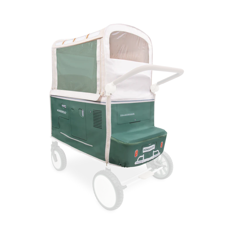 Designed for wagon stroller versatility, Sage Green Wonderfold Volkswagen Weather Cover delivers reliable outdoor protection
