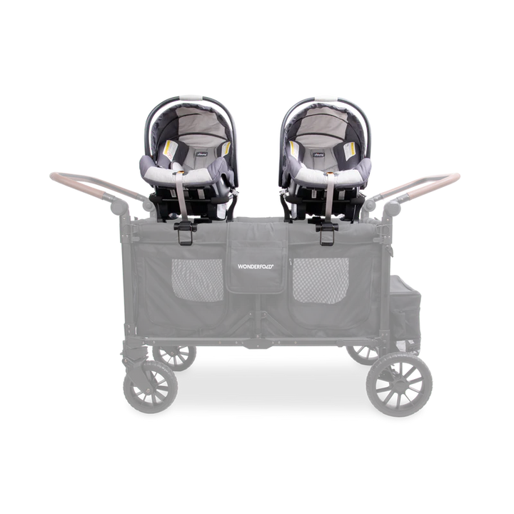 Ideal for twins stroller families, Wonderfold W4/W6 Car Seat Adapter allows safe dual infant seating