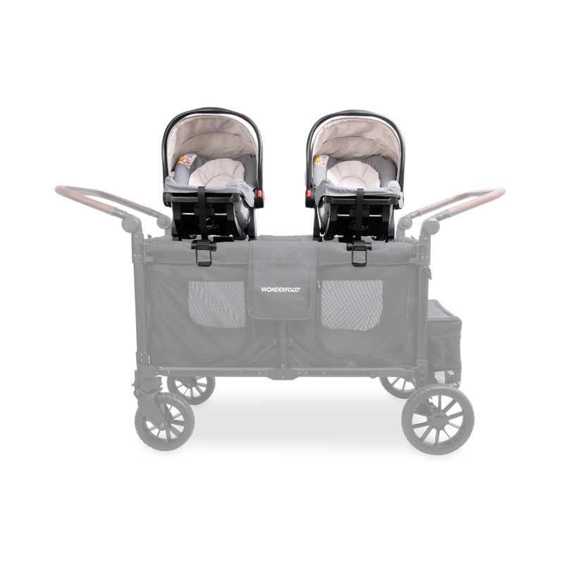 Secure infant travel on a stroller wagon with Wonderfold W4/W6 Car Seat Adapter for peace of mind