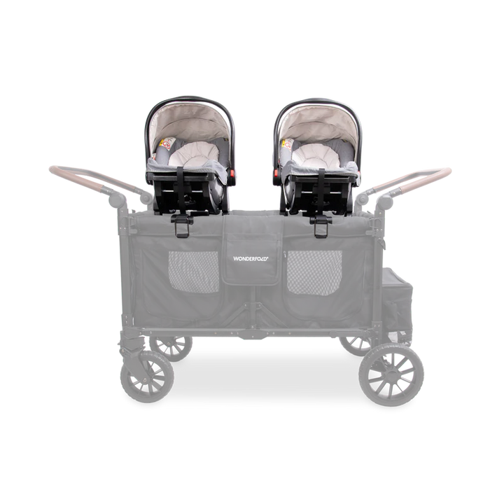 Secure infant travel on a stroller wagon with Wonderfold W4/W6 Car Seat Adapter for peace of mind