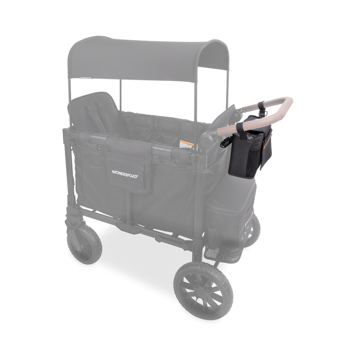 Part of stroller wagon accessories, black Wonderfold Parent Console delivers organized storage on the go